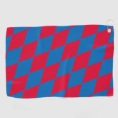 Serviette De Golf Drapeau diamant Bavière bleu et rouge Motif (Horizontal)