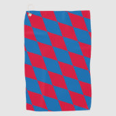 Serviette De Golf Drapeau diamant Bavière bleu et rouge Motif (Devant)