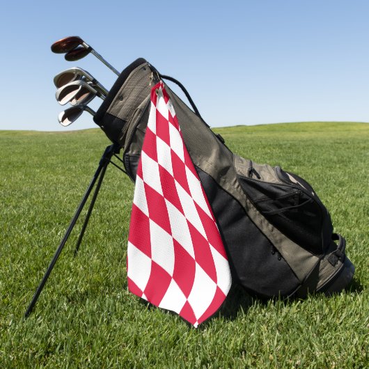 Serviette De Golf Drapeau diamant Bavière rouge et blanc (Vert)