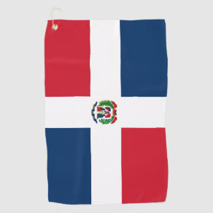 Serviette De Golf Drapeau dominicain et vacances de golf dominicain