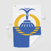 Serviette De Golf Drapeau d'Orlando, Floride. (En situation)