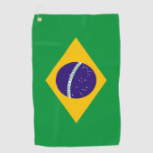 Serviette De Golf Drapeau du Brésil (Devant)