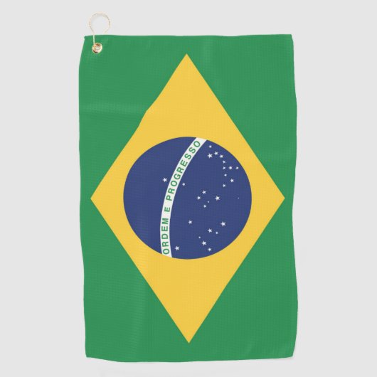 Serviette De Golf Drapeau du Brésil (Devant)