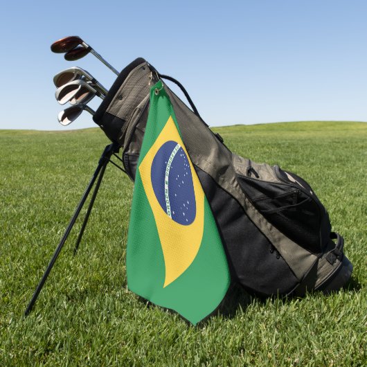 Serviette De Golf Drapeau du Brésil (Vert)
