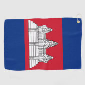 Serviette De Golf drapeau du Cambodge (Horizontal)