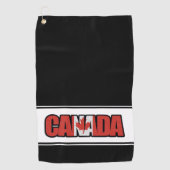 Serviette De Golf Drapeau du Canada avec feuille d'érable dans un te (Devant)