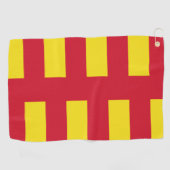 Serviette De Golf drapeau du comté de Northumberland (Horizontal)