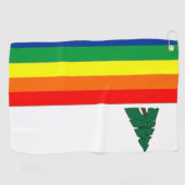 Serviette De Golf Drapeau du comté de père Noël Cruz (Californie) (Horizontal)
