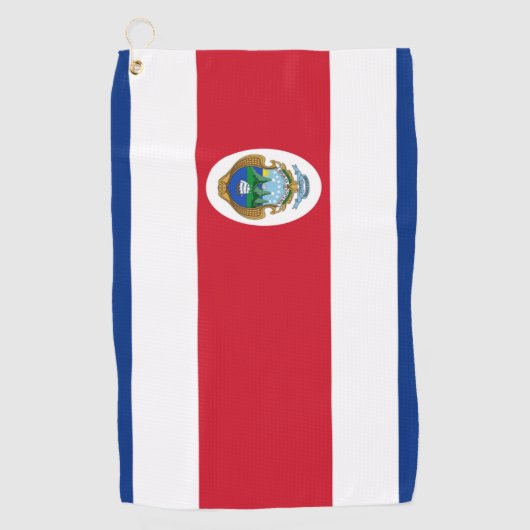 Serviette De Golf Drapeau du Costa Rica (Devant)