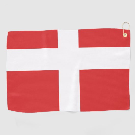 Serviette De Golf Drapeau du Danemark (Horizontal)