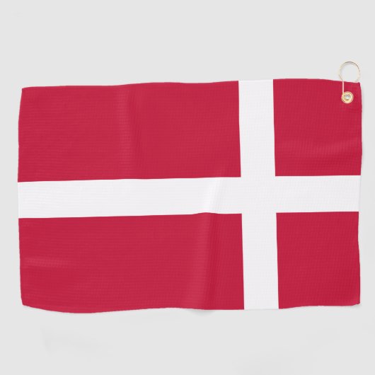 Serviette De Golf Drapeau du Danemark (Horizontal)