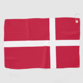 Serviette De Golf Drapeau du Danemark (Horizontal)