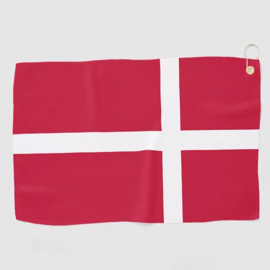 Serviette De Golf Drapeau du Danemark (Horizontal)