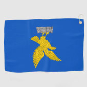 Serviette De Golf Drapeau du Frioul-Vénétie Julienne (Italie) (Horizontal)