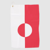 Serviette De Golf Drapeau du Groenland (Devant)