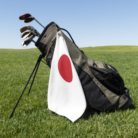 Serviette De Golf Drapeau du Japon (Vert)
