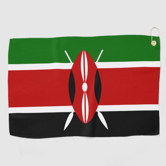 Serviette De Golf Drapeau du Kenya  (Horizontal)