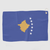 Serviette De Golf drapeau du Kosovo (Horizontal)