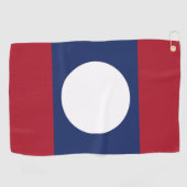 Serviette De Golf Drapeau du Laos (Horizontal)