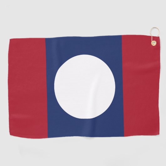 Serviette De Golf Drapeau du Laos (Horizontal)