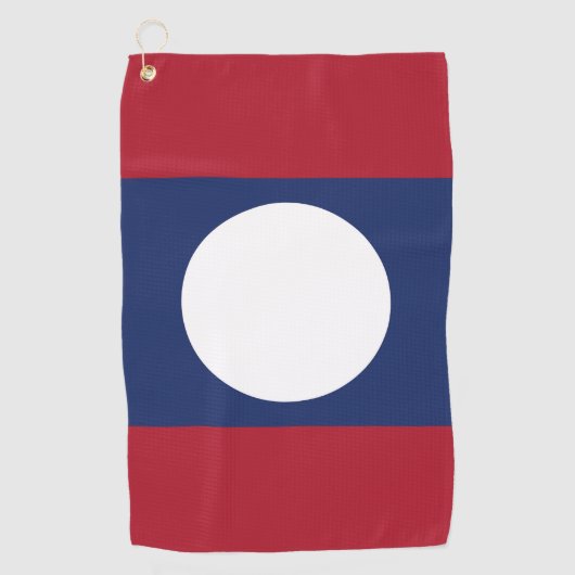 Serviette De Golf Drapeau du Laos (Devant)