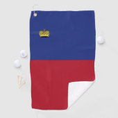 Serviette De Golf Drapeau du Liechtenstein (En situation)