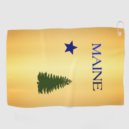 Serviette De Golf Drapeau du Maine (1901) (Horizontal)