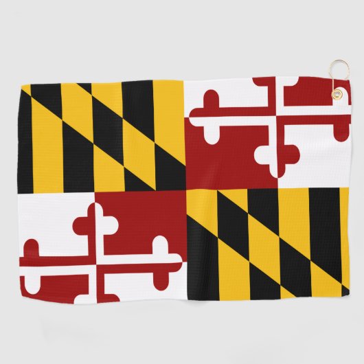 Serviette De Golf Drapeau du Maryland (Horizontal)