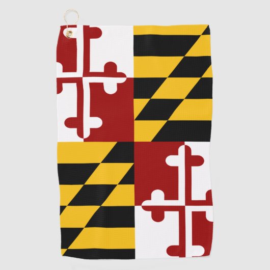 Serviette De Golf Drapeau du Maryland (Devant)