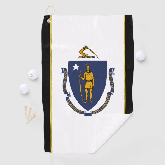 Serviette De Golf Drapeau du Massachusetts (En situation)