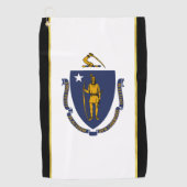 Serviette De Golf Drapeau du Massachusetts (Devant)
