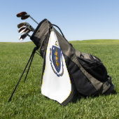 Serviette De Golf Drapeau du Massachusetts (Vert)