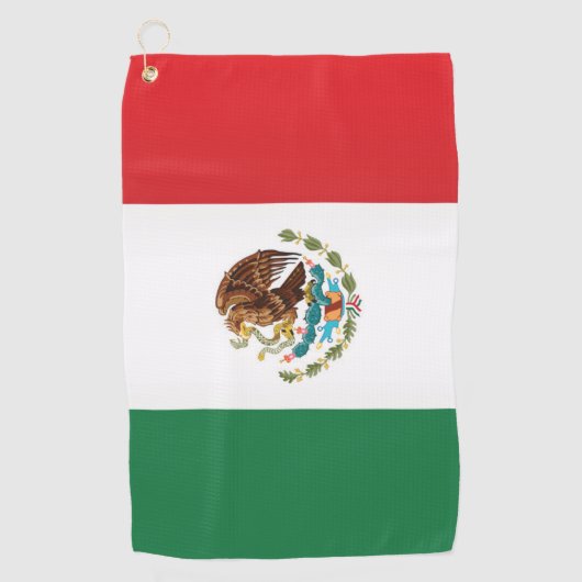 Serviette De Golf Drapeau du Mexique (Devant)