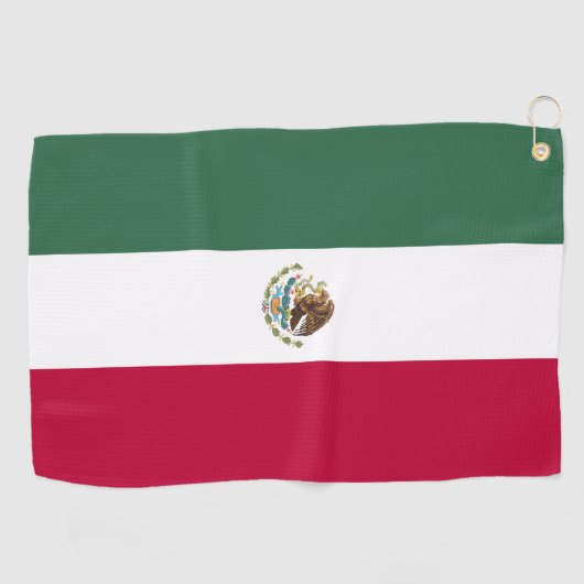 Serviette De Golf Drapeau du Mexique (Horizontal)