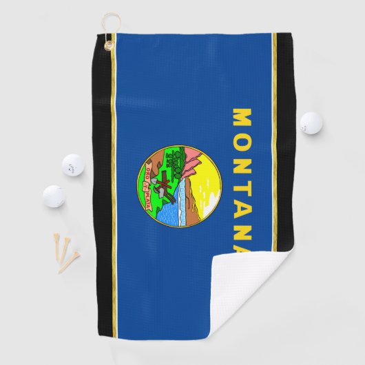 Serviette De Golf Drapeau du Montana (En situation)