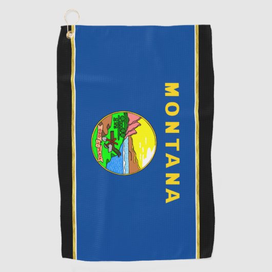Serviette De Golf Drapeau du Montana (Devant)