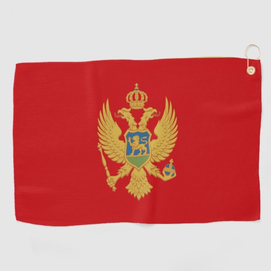 Serviette De Golf Drapeau du Monténégro (Horizontal)