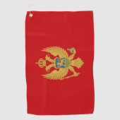 Serviette De Golf Drapeau du Monténégro (Devant)