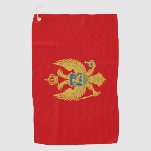 Serviette De Golf Drapeau du Monténégro (Devant)