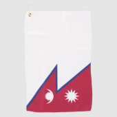 Serviette De Golf Drapeau du Népal (Devant)