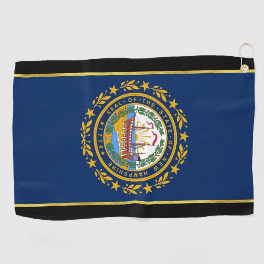 Serviette De Golf Drapeau du New Hampshire (Horizontal)