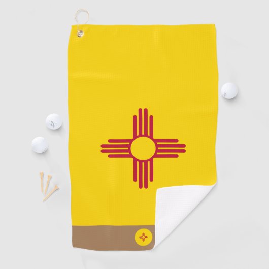 Serviette De Golf Drapeau du Nouveau-Mexique & Nouveau-Mexique monog (En situation)