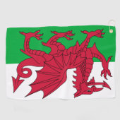 Serviette De Golf Drapeau du Pays de Galles (Horizontal)