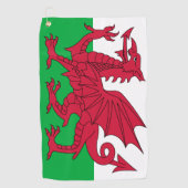 Serviette De Golf Drapeau du Pays de Galles (Devant)