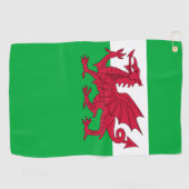Serviette De Golf drapeau du pays de galles (Horizontal)