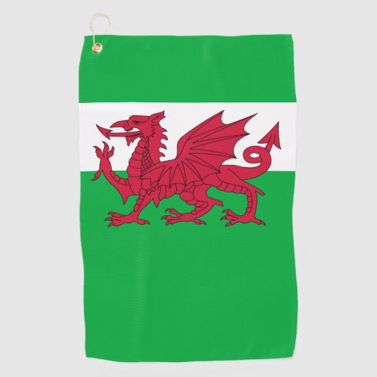 Serviette De Golf drapeau du pays de galles (Devant)