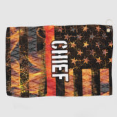 Serviette De Golf Drapeau du pompier (Horizontal)