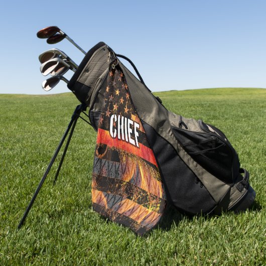 Serviette De Golf Drapeau du pompier (Vert)