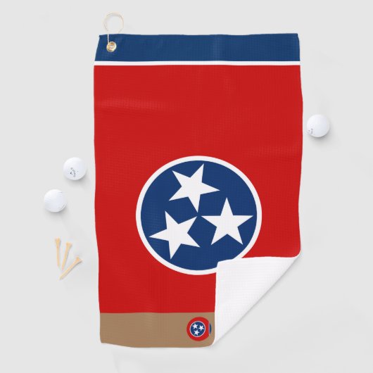 Serviette De Golf Drapeau du Tennessee & Tennessee monogrammed / gol (En situation)