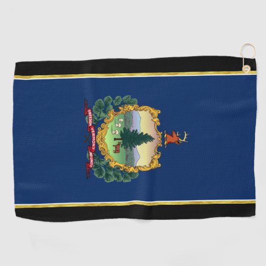 Serviette De Golf Drapeau du Vermont (Horizontal)